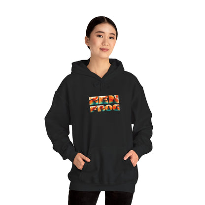 Vibrant Unisex Hoodie with Zen Frog and Snake Design, Cool Gift for Nature Lovers, Casual Wear for All Occasions, Gift for Her, Cool Hoodies