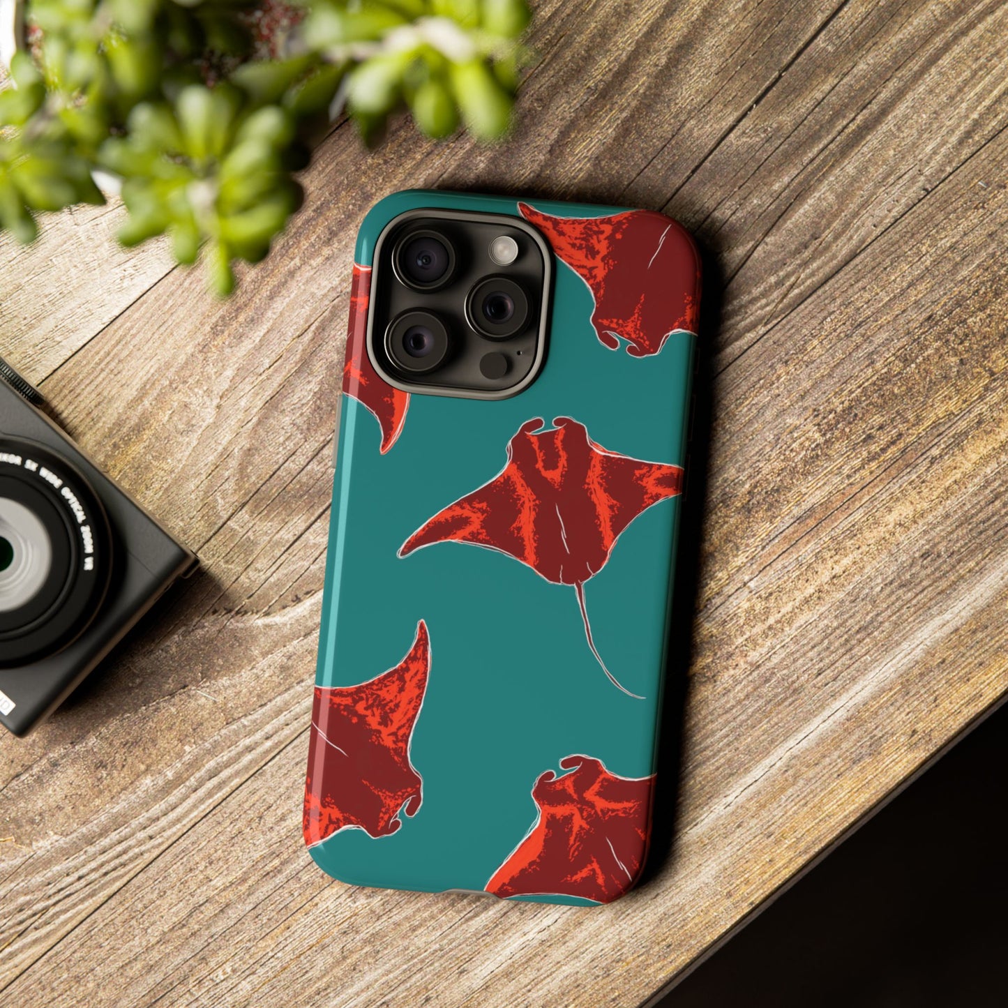 Manta Ray Phone Case, Tropical Phone Cover, Ocean Vibe Accessories, Summer Gift Idea, Marine Animal Merchandise