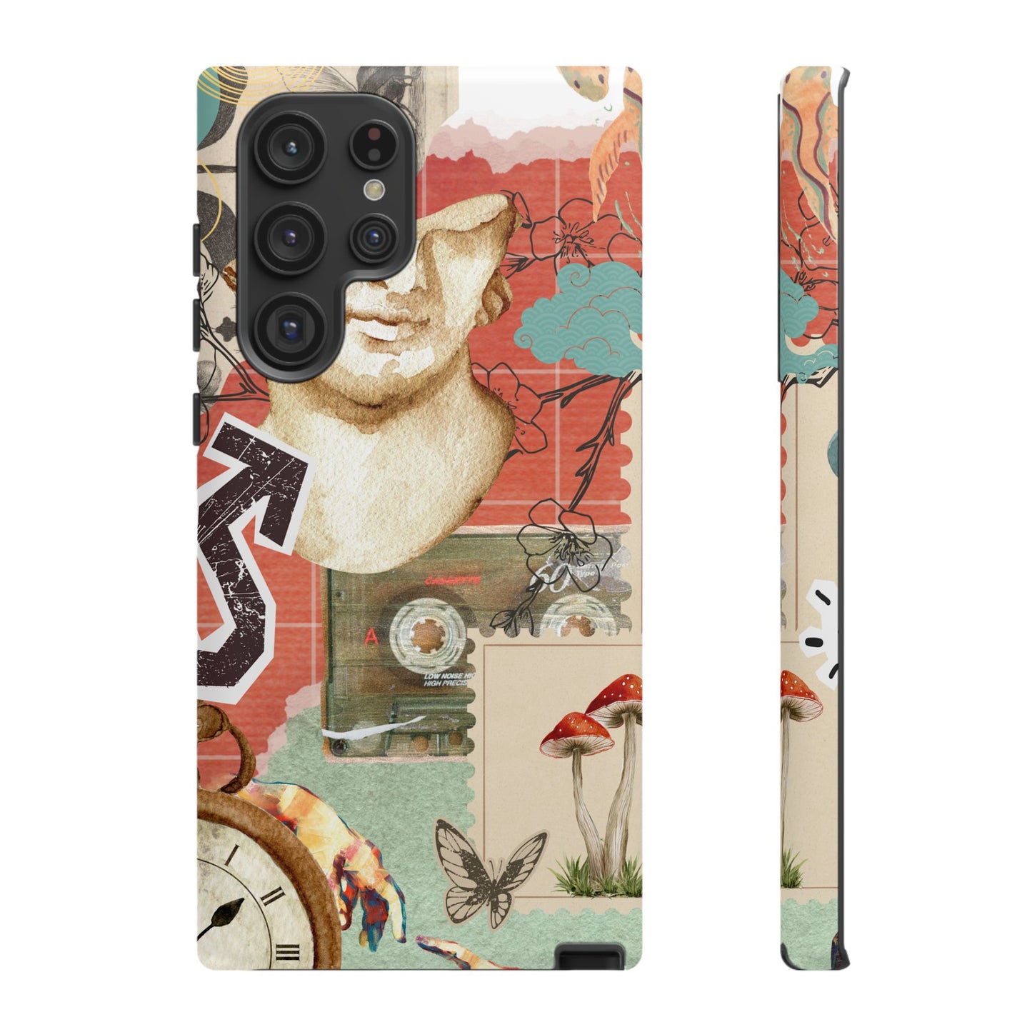 Artistic iPhone Case, Tough Cases with Vintage Design, Unique Phone Cover, Gift for Art Lovers, Protective Case for All Occasions, Vintage Collage Art