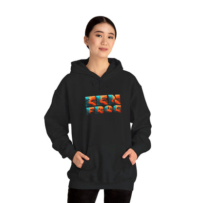 Zen Frog & Moon Unisex Hoodie, Cozy Sweatshirt for Relaxation, Gifts for Nature Lovers, Festival Wear, Everyday Comfort