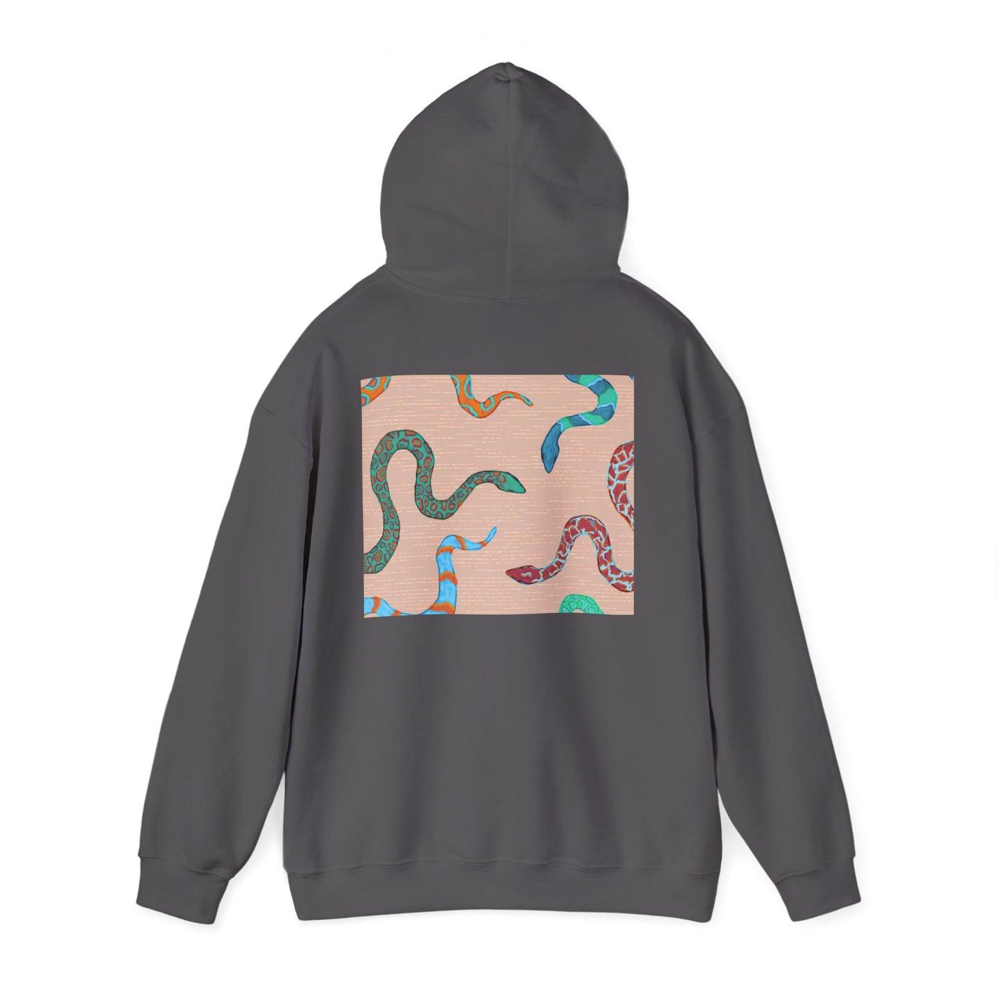 Vibrant Unisex Hoodie with Zen Frog and Snake Design, Cool Gift for Nature Lovers, Casual Wear for All Occasions, Gift for Her, Cool Hoodies