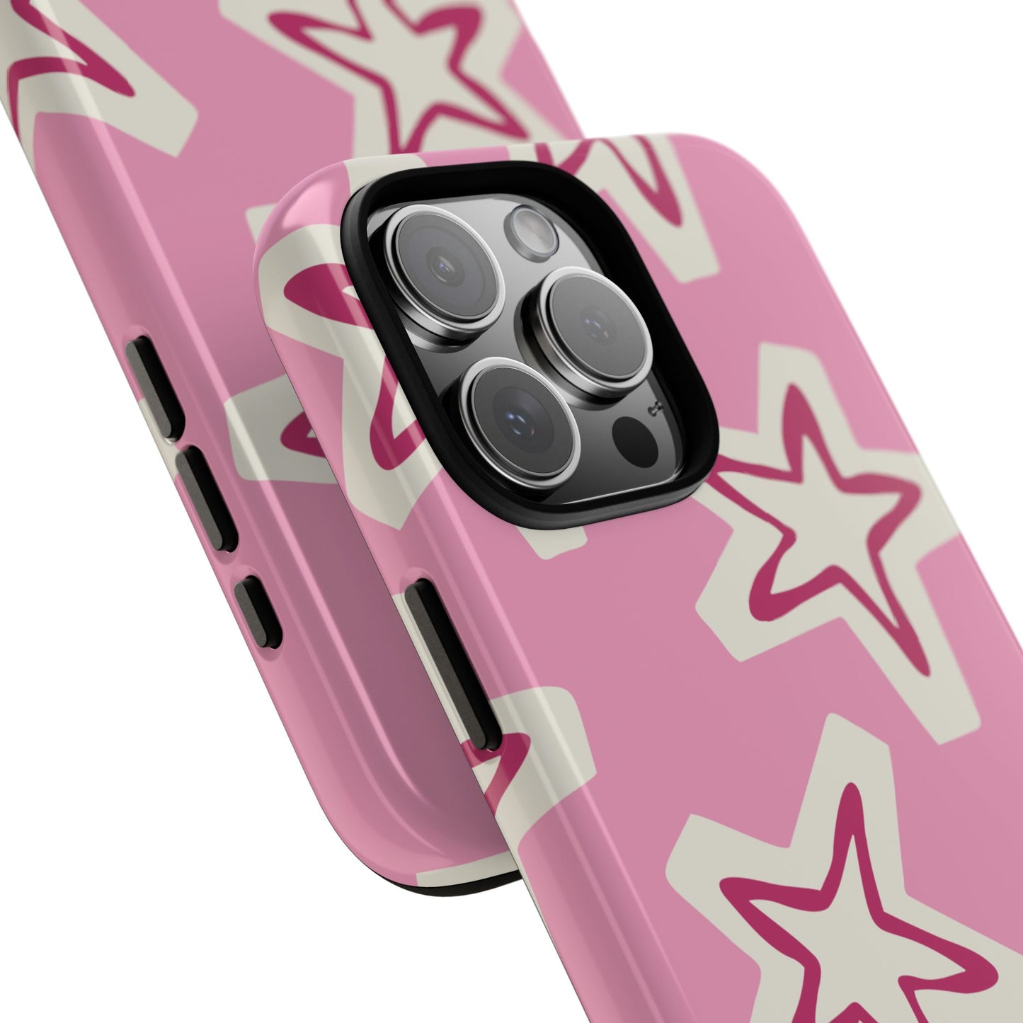 Starry Pink Phone Case | Tough Cases for Trendy Protection, Cute Gift, Fun Design, Holiday Match, Everyday Use