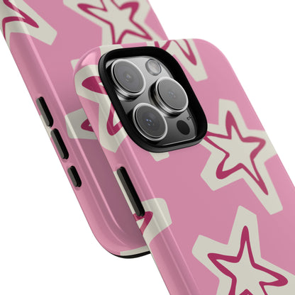 Starry Pink Phone Case | Tough Cases for Trendy Protection, Cute Gift, Fun Design, Holiday Match, Everyday Use