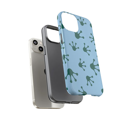 Frog Pattern Phone Case, Tough Cases for Nature Lovers, Unique Gift for Kids, Eco-Friendly Accessories, Stylish Cell Phone Cover, Cute Frog Print Pattern, Artsy Phone Cases