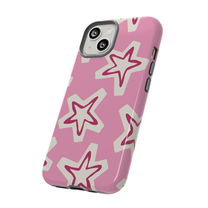 Starry Pink Phone Case | Tough Cases for Trendy Protection, Cute Gift, Fun Design, Holiday Match, Everyday Use