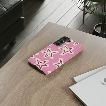 Starry Pink Phone Case | Tough Cases for Trendy Protection, Cute Gift, Fun Design, Holiday Match, Everyday Use