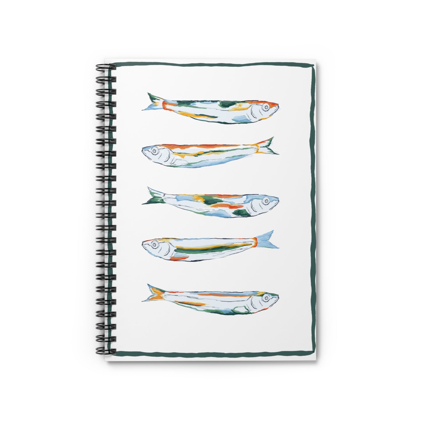 Colorful Fish Spiral Notebook - Perfect for Journaling, School, Gifts, Unique Art, Eco-Friendly, Creative Writing, Funky Fish Art, Quirky Notebooks, Journal for Animal Lovers