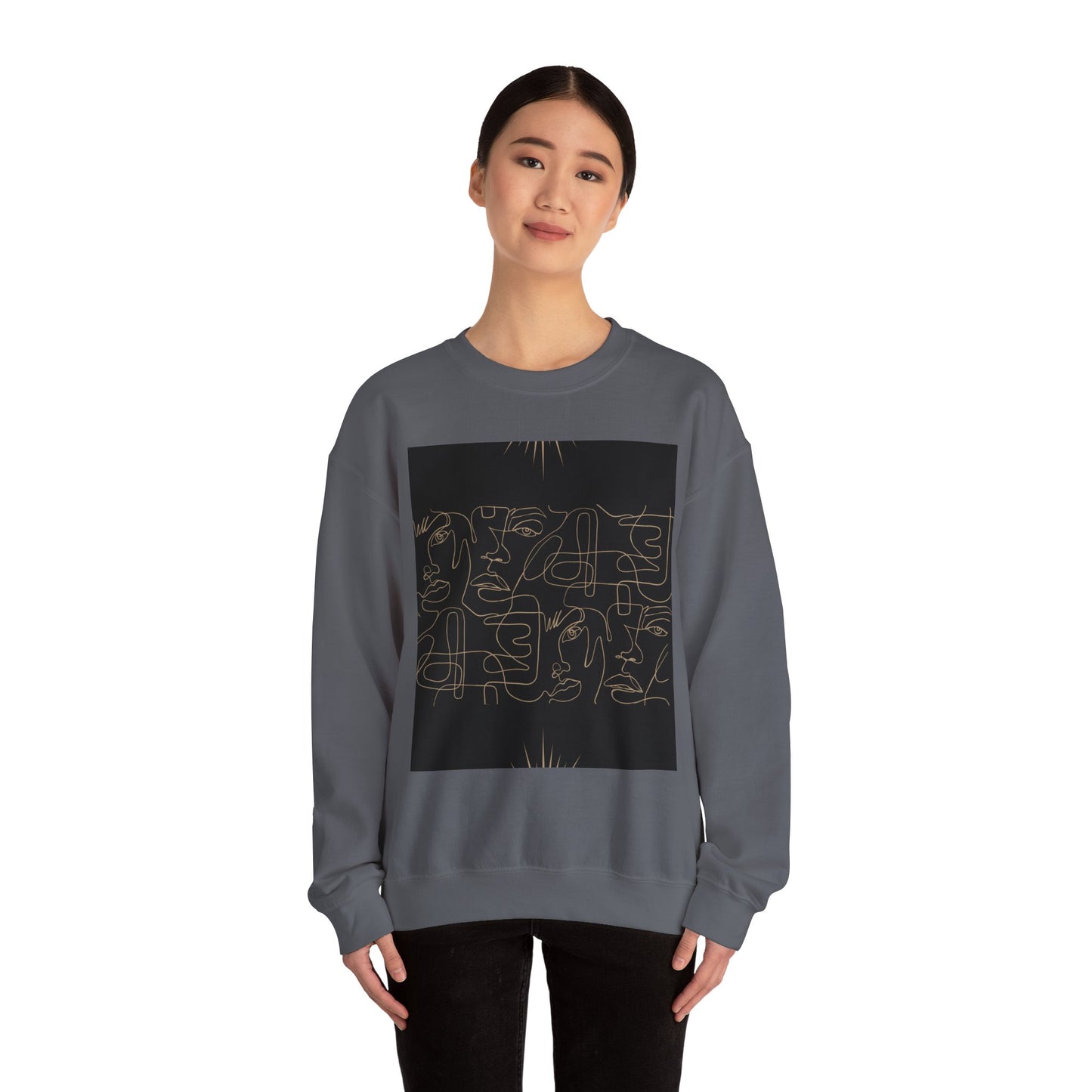 Stylish Unisex Crewneck Sweatshirt - Modern Art Design, Cozy Gift for Him/Her, Perfect for Fall, Casual Wear, Art Lovers, Abstract, Minimalist, Autumn Vibes