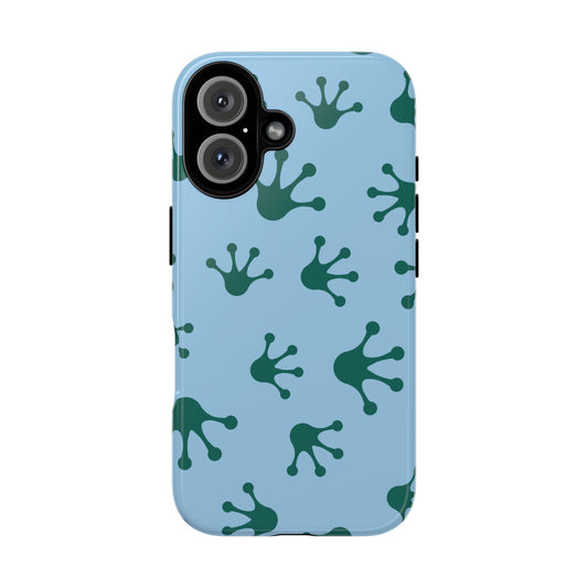 Frog Pattern Phone Case, Tough Cases for Nature Lovers, Unique Gift for Kids, Eco-Friendly Accessories, Stylish Cell Phone Cover, Cute Frog Print Pattern, Artsy Phone Cases