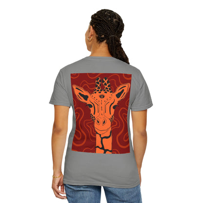 Vibrant Giraffe Graphic Tee, Unisex T-shirt, Gift for Animal Lovers, Casual Wear, Nature-Themed Apparel, Unique Graphic Shirt