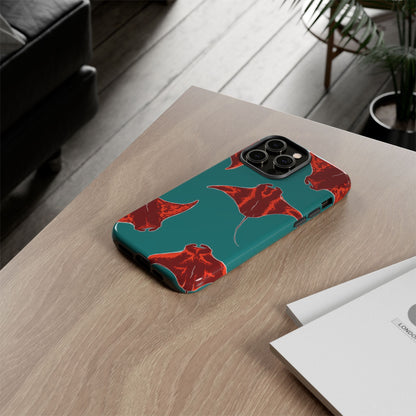 Manta Ray Phone Case, Tropical Phone Cover, Ocean Vibe Accessories, Summer Gift Idea, Marine Animal Merchandise