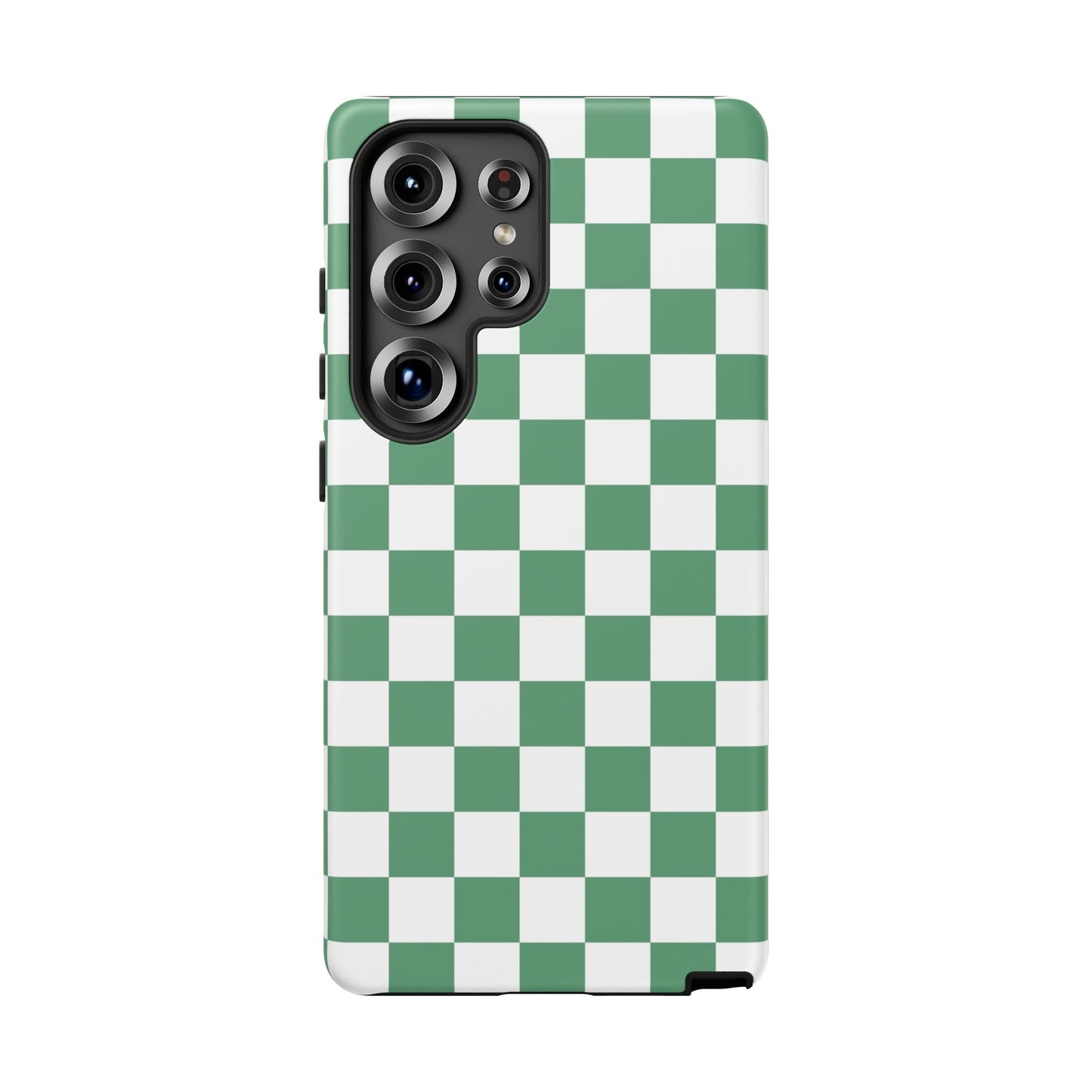 Stylish Phone Case - Green Checker Print, Trendy Phone Cover, Unique Gift, Modern Accessories, Eco-Friendly Case