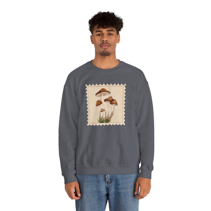 Mushroom Vibes Unisex Crewneck Sweatshirt - Cozy Fashion, Nature Lover Gift, Fall Outfit, Eco-Friendly Style, Perfect for Autumn, Artsy Sweatshirts, Premium, Nature-inspired Crewnecks