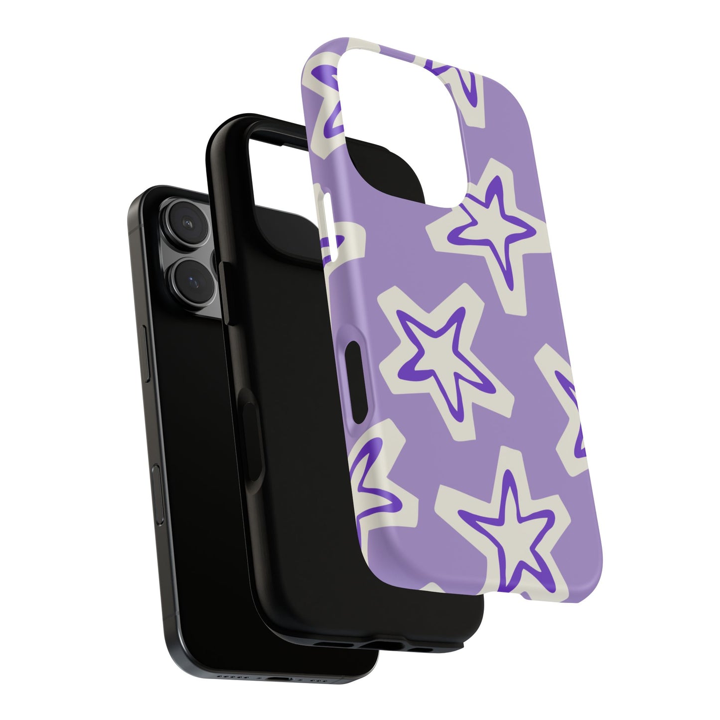 Starry Pattern Phone Case, Cute Star Design, Tough Phone Cover, Gifts for Her, Stylish Phone Accessory