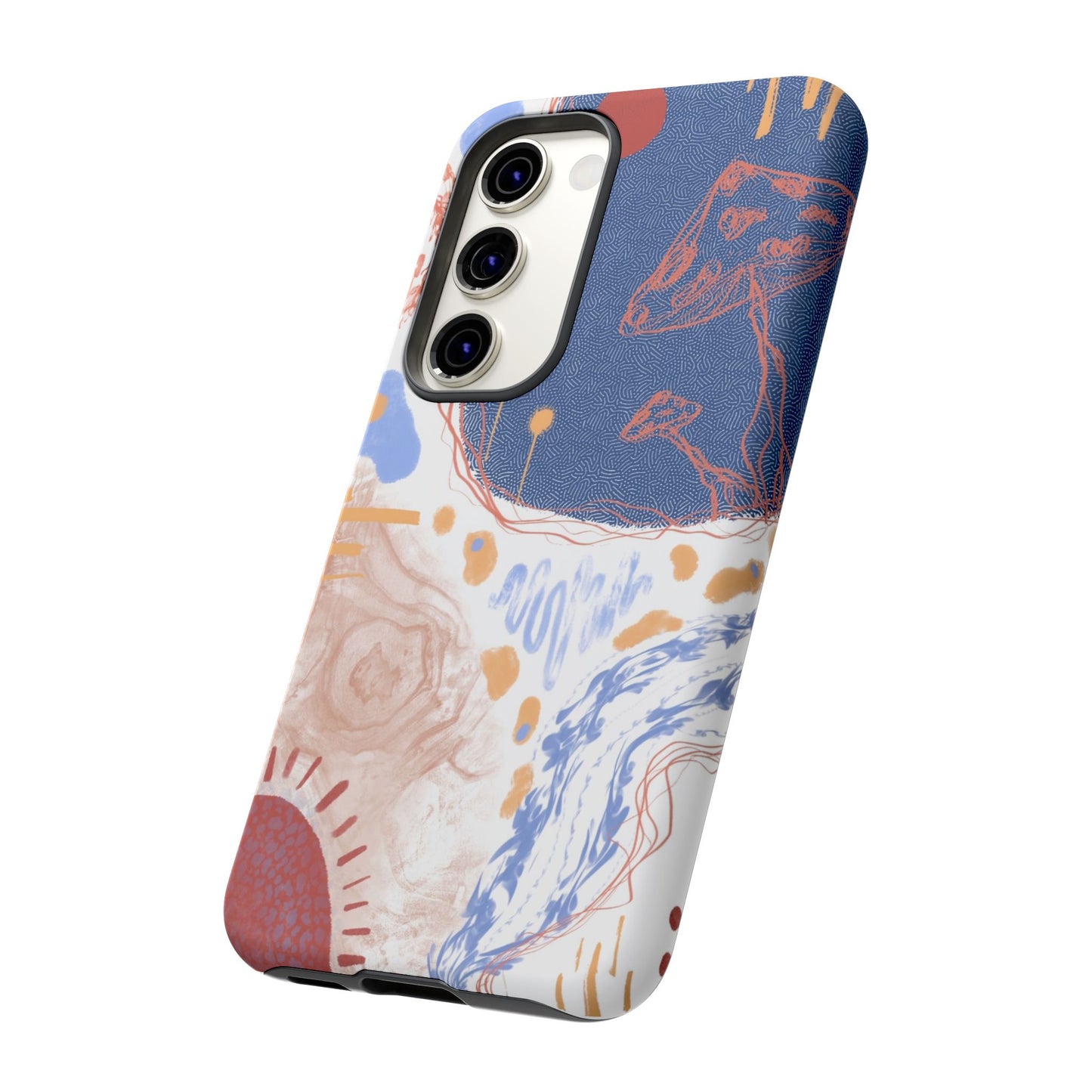 Artistic Phone Case with Abstract Design, Tough Phone Case, Unique Gift, Trendy Accessories, Modern Art Case, Stylish Tech Gear
