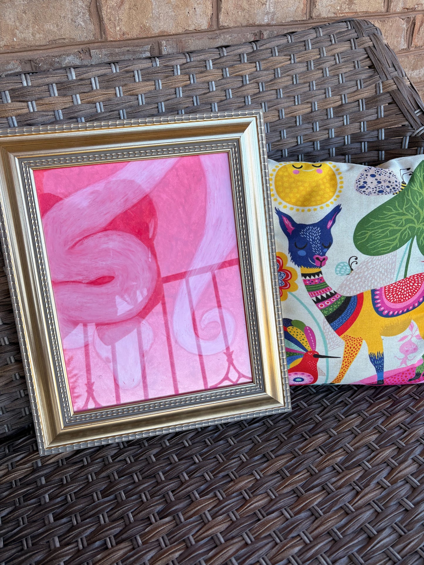 “Coiled in Rosé” — Original 11x14 Oil Pastel Artwork