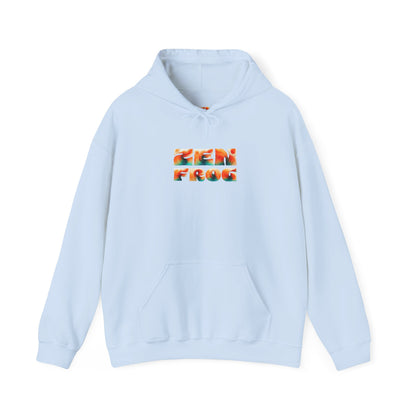 Vibrant Unisex Hoodie with Zen Frog and Snake Design, Cool Gift for Nature Lovers, Casual Wear for All Occasions, Gift for Her, Cool Hoodies