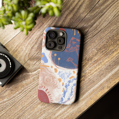 Artistic Phone Case with Abstract Design, Tough Phone Case, Unique Gift, Trendy Accessories, Modern Art Case, Stylish Tech Gear