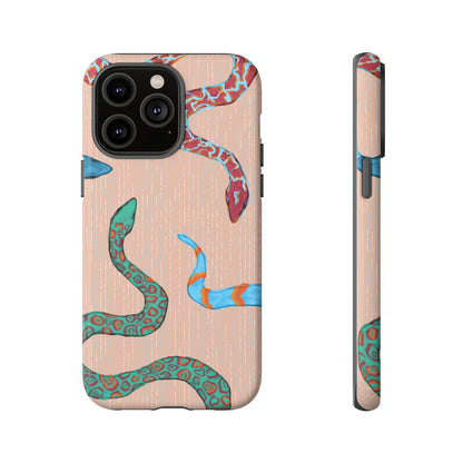 Colorful Snake Phone Case, Tough Phone Case, Unique Phone Cover, Animal Print Case, Gifts for Her, Trendy Accessories