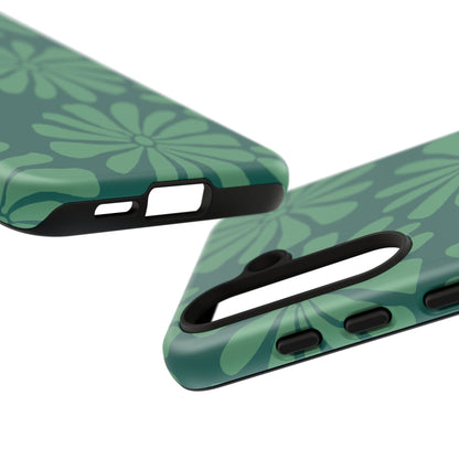 Stylish iPhone Case, Floral Phone Cover, Tough Phone Cases, Green Daisy Design, Unique Gift for Her, Spring Accessories