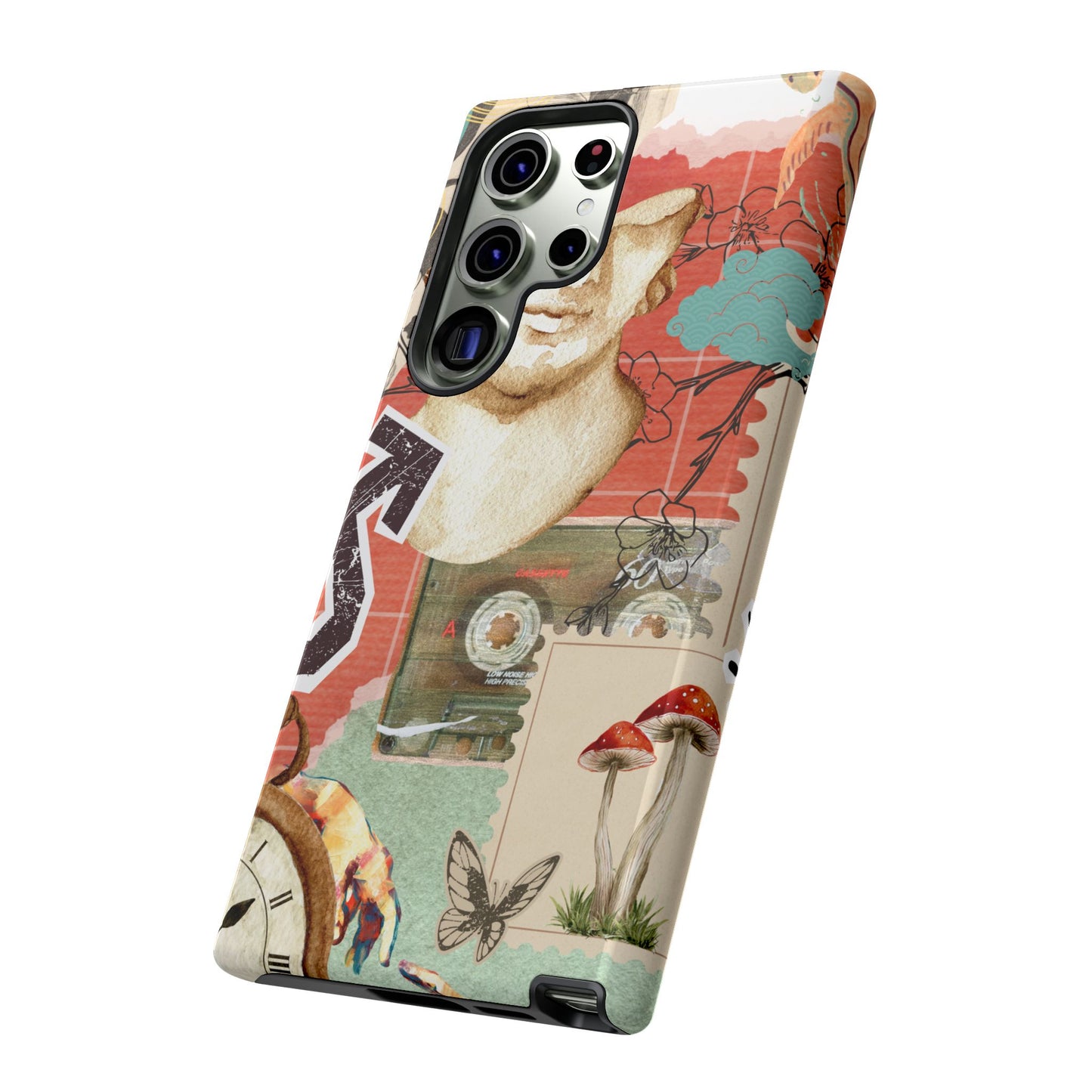 Artistic iPhone Case, Tough Cases with Vintage Design, Unique Phone Cover, Gift for Art Lovers, Protective Case for All Occasions, Vintage Collage Art