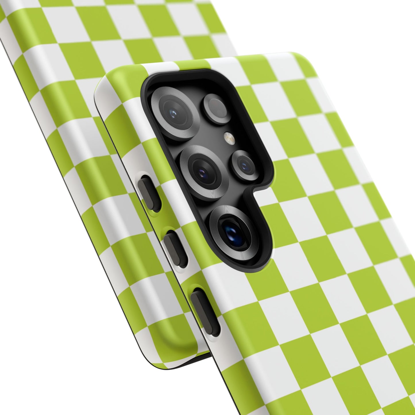 Lively Checker Pattern Phone Case | Tough Cases, Green Checkered Design, Unique Cell Phone Cover, Trendy Accessory, Gift Idea
