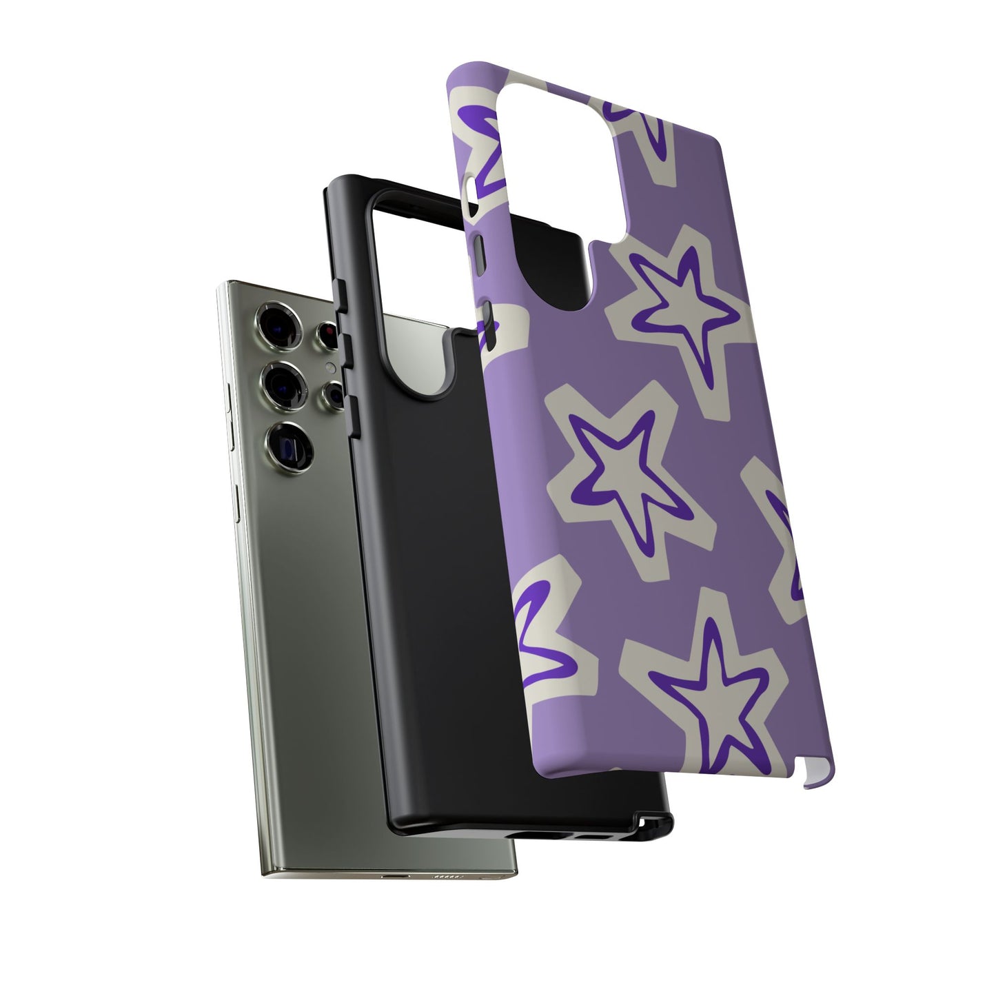 Starry Pattern Phone Case, Cute Star Design, Tough Phone Cover, Gifts for Her, Stylish Phone Accessory