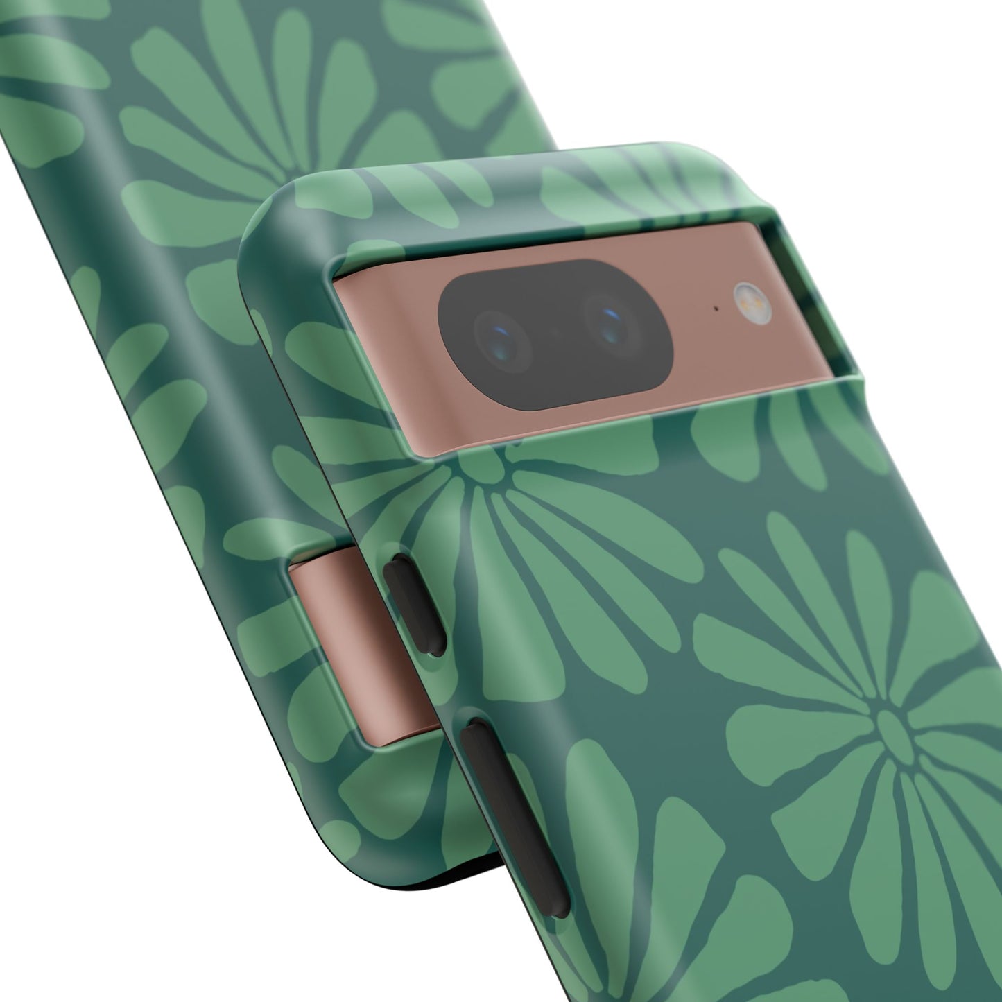 Stylish iPhone Case, Floral Phone Cover, Tough Phone Cases, Green Daisy Design, Unique Gift for Her, Spring Accessories