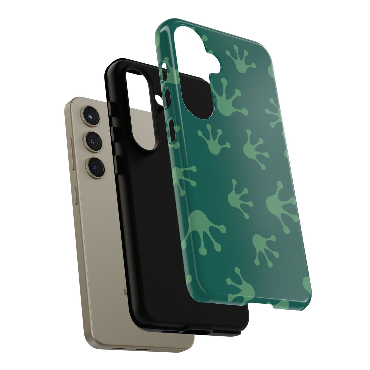 Frog Print Phone Case, Nature Lover Gift, Eco-Friendly Cover, Fun Green Design, Unique Frog Accessories