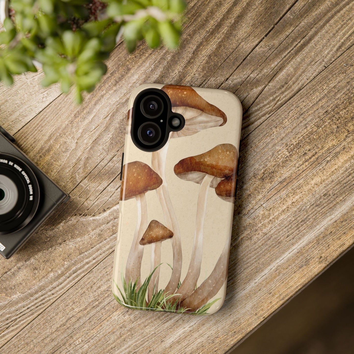Mushroom Phone Case - Nature Lover, Eco-Friendly Gift, Cute Cell Phone Cover, Aesthetic Tech Accessory, Unique Fall Decor, Artsy Phone Cases, Cute, Gift for Her, Nature-inspired Designs, Durable Cases