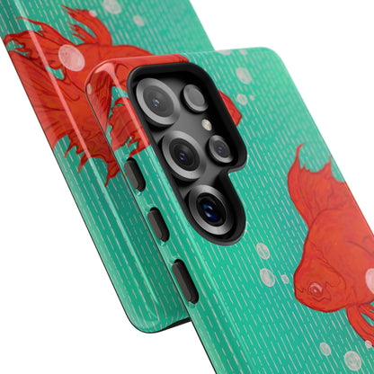 Vibrant Goldfish Phone Case, Colorful iPhone Cover, Ocean Vibe Accessory, Unique Gift for Fish Lovers, Cute Phone Cases