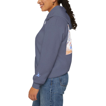 Artistic Unisex Hooded Sweatshirt - Cozy Streetwear for Comfort, Gift for Art Lovers, Perfect for Fall, Casual Style