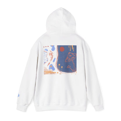Artistic Unisex Hooded Sweatshirt - Cozy Streetwear for Comfort, Gift for Art Lovers, Perfect for Fall, Casual Style