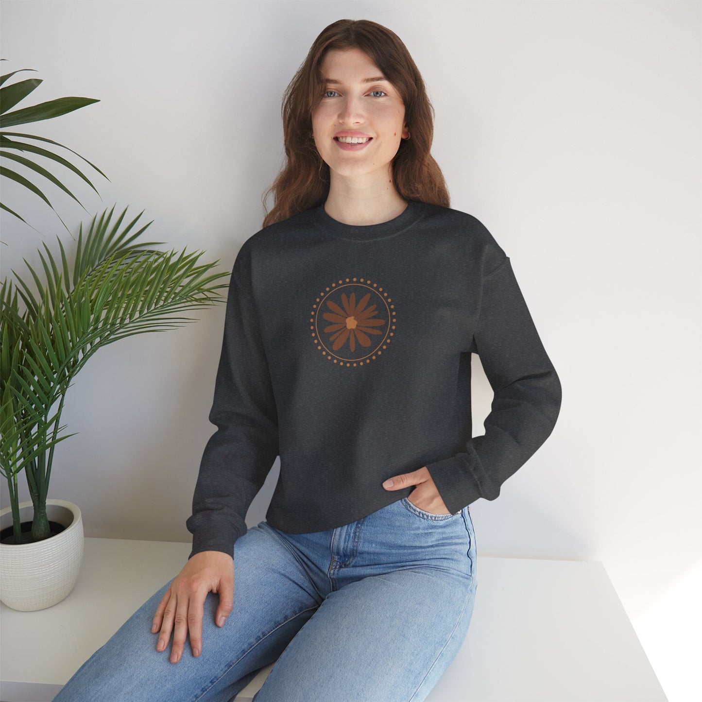 Floral Crewneck Sweatshirt, Cozy, Unisex, Gifts for Her, Casual Wear, Trendy Sweatshirt, Perfect for Fall