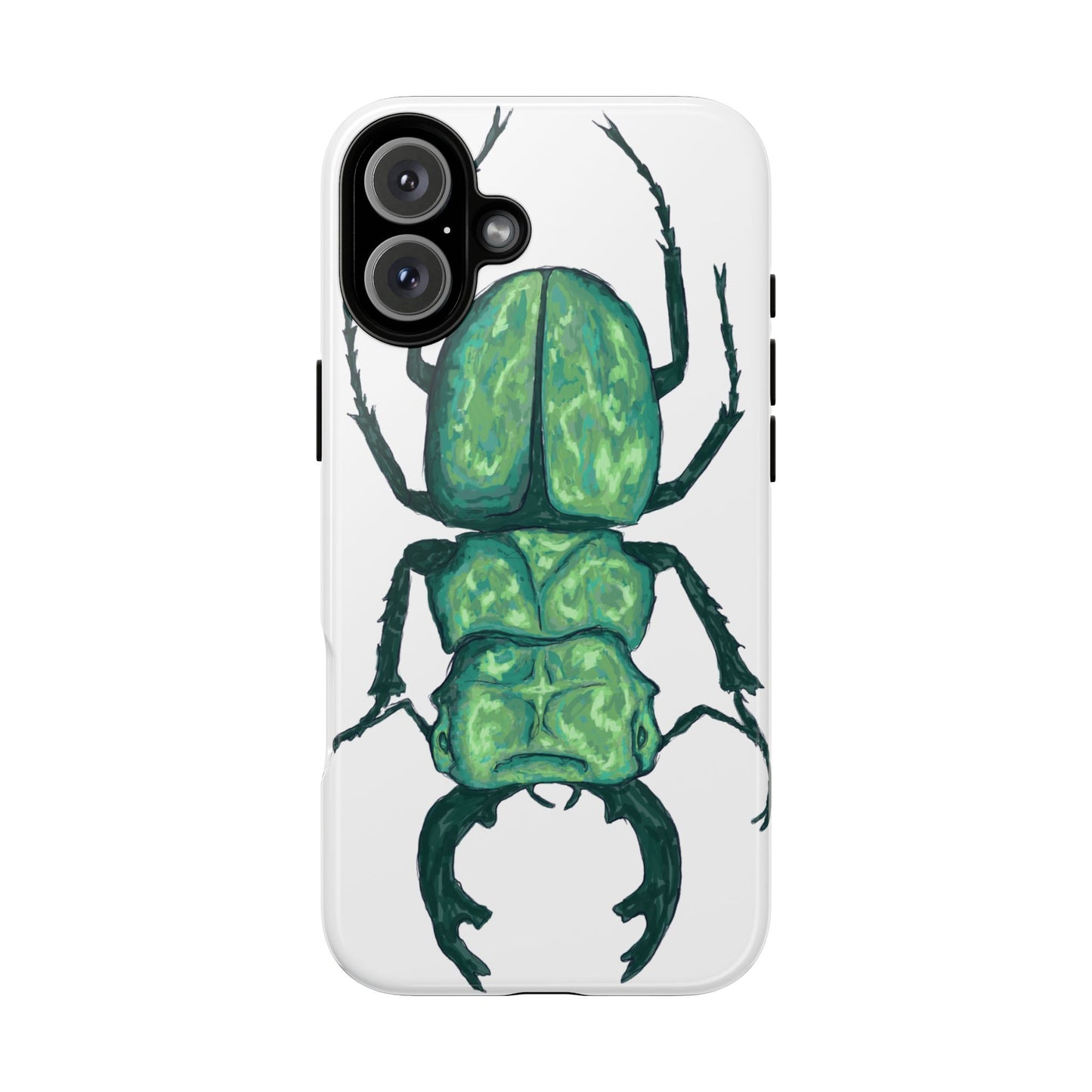 Green Beetle Phone Case - Tough Cases, Insect Lover Gift, Nature Lover Accessory, Unique Phone Cover, Eco-Friendly Design