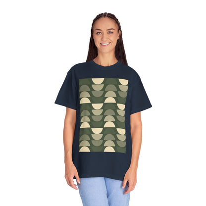 Stylish Unisex Garment-Dyed T-Shirt with Abstract Wave Design, Casual Wear, Graphic Tee, Unique Fashion, Gift for Him/Her