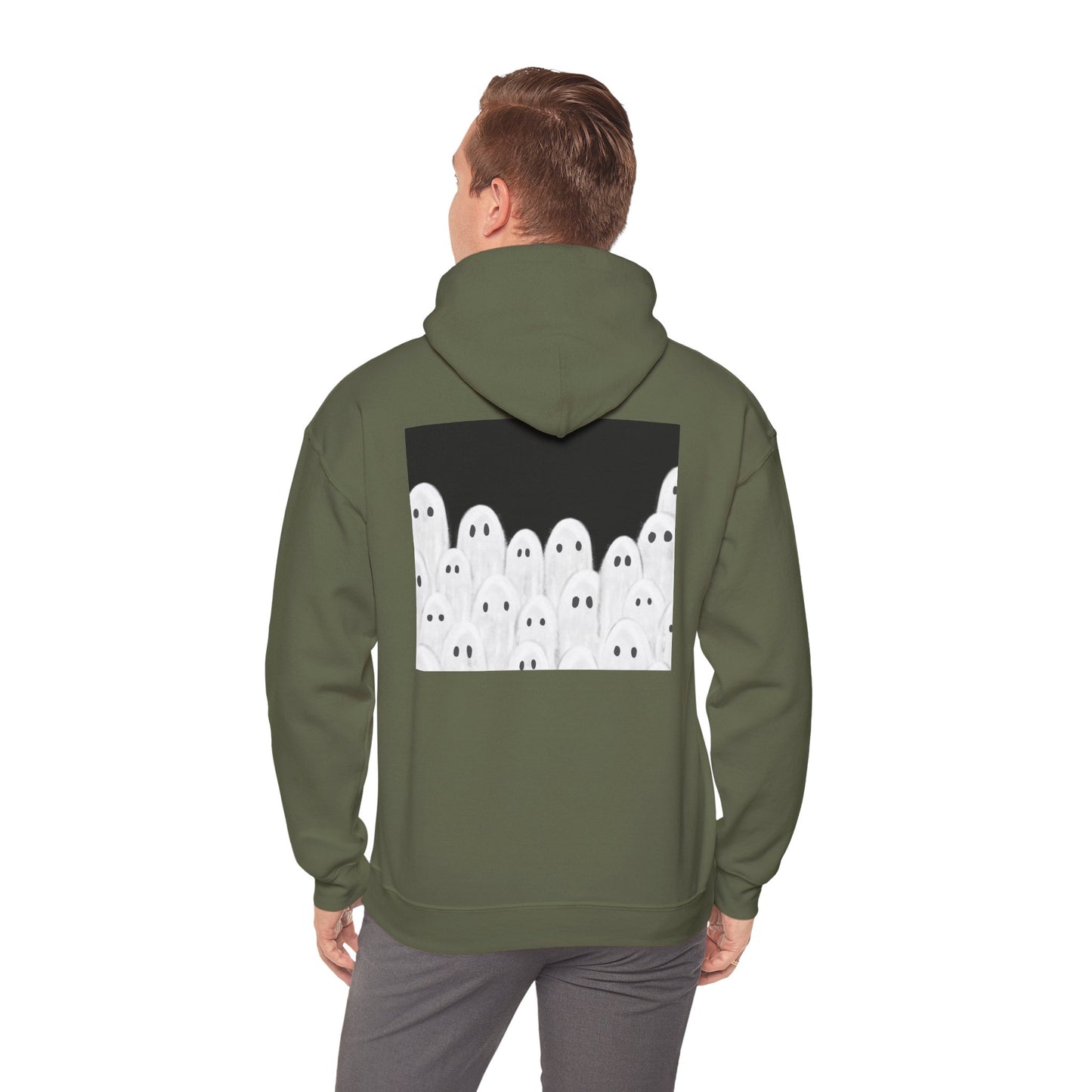 Painted Ghosts Pullover | Halloween Ghost Hoodie, Unisex Boo Sweatshirt, Spooky Gift for Fall, Cozy Halloween Apparel, Ghost Lover Hoodie, Perfect for Spooky Season