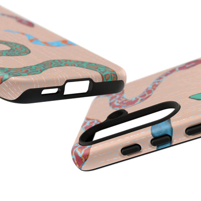 Colorful Snake Phone Case, Tough Phone Case, Unique Phone Cover, Animal Print Case, Gifts for Her, Trendy Accessories