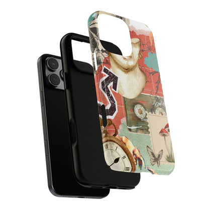 Artistic iPhone Case, Tough Cases with Vintage Design, Unique Phone Cover, Gift for Art Lovers, Protective Case for All Occasions, Vintage Collage Art