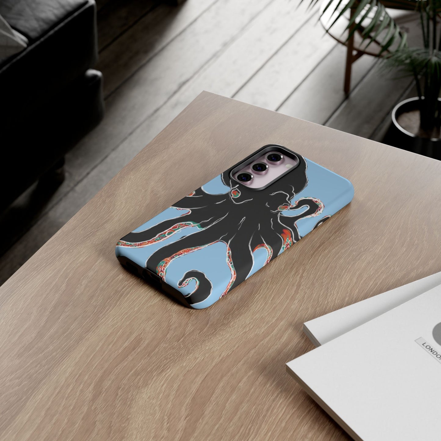 Octopus Tough Phone Case, Sea Creature Design, Ocean Lover Gift, Unique Phone Cover, Underwater Artwork