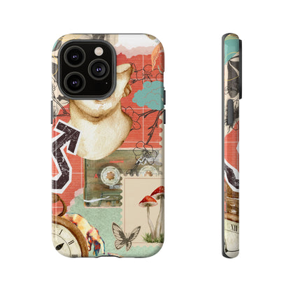 Artistic iPhone Case, Tough Cases with Vintage Design, Unique Phone Cover, Gift for Art Lovers, Protective Case for All Occasions, Vintage Collage Art