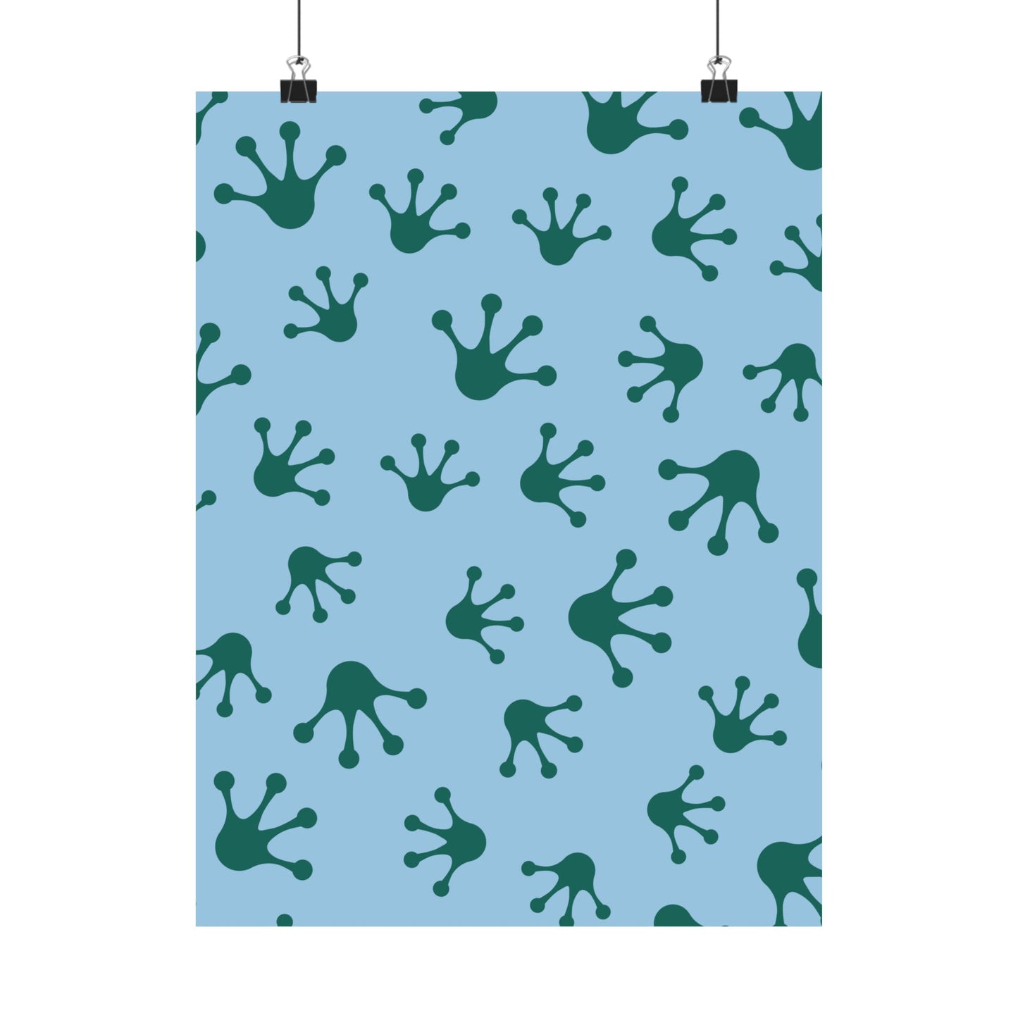Frog Pattern Matte Vertical Posters, Wall Art, Kids Room Decor, Nursery Decor, Eco-Friendly Art, Unique Gift Idea