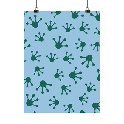 Frog Pattern Matte Vertical Posters, Wall Art, Kids Room Decor, Nursery Decor, Eco-Friendly Art, Unique Gift Idea