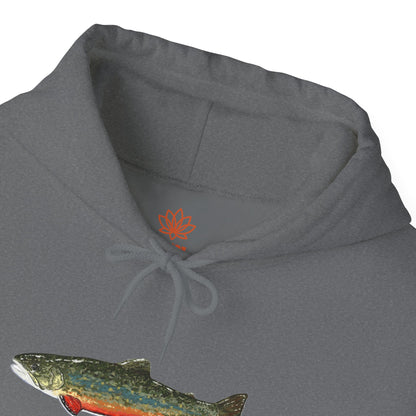 Trout Design Heavy Blend Hoodie, Fishing Gift, Outdoor Apparel, Comfortable Sweatshirt, Unisex Hoodie, Casual Fishing Wear