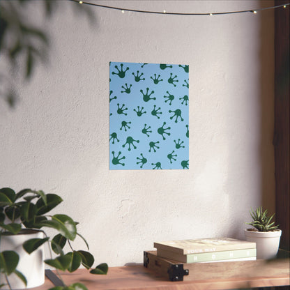 Frog Pattern Matte Vertical Posters, Wall Art, Kids Room Decor, Nursery Decor, Eco-Friendly Art, Unique Gift Idea