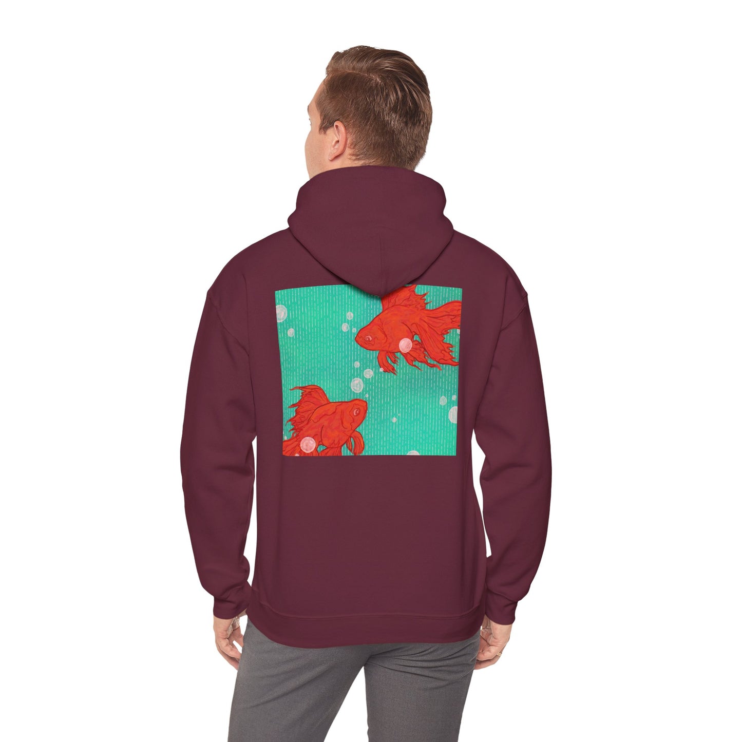Colorful Goldfish Hoodie, Unisex Sweatshirt, Cozy Everyday Wear, Perfect for Gifts, Fun Fashion for Animal Lovers, Vibrant Pullover