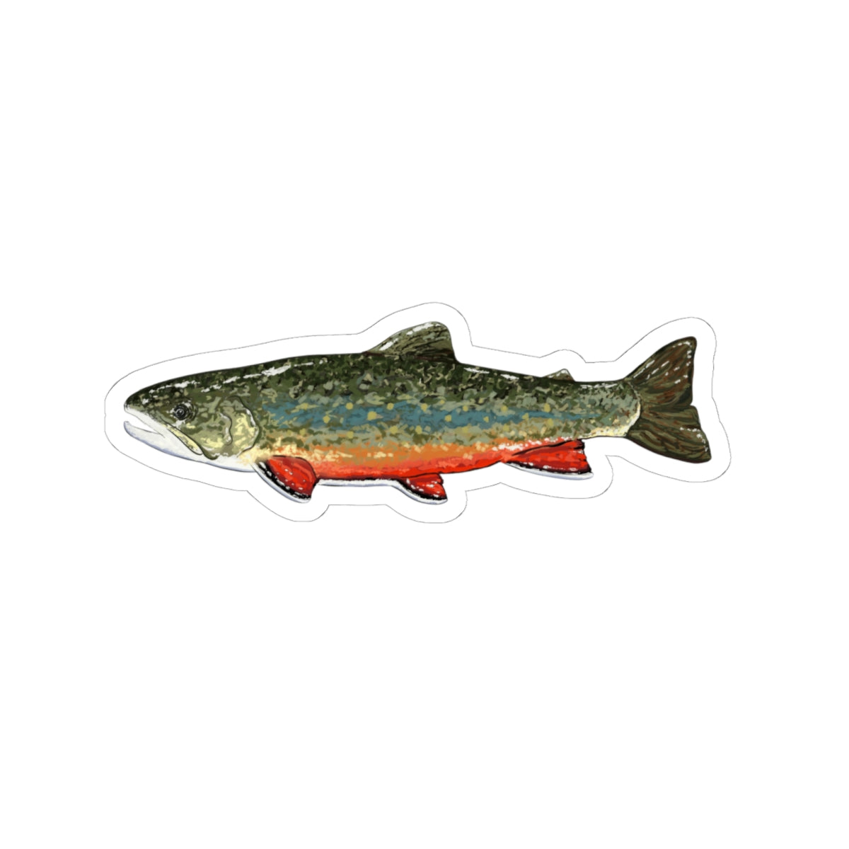 Vibrant Fish Kiss-Cut Stickers, Perfect for Laptop, Water Bottles, Gifts, and Fishing Enthusiasts, Stylish Decor