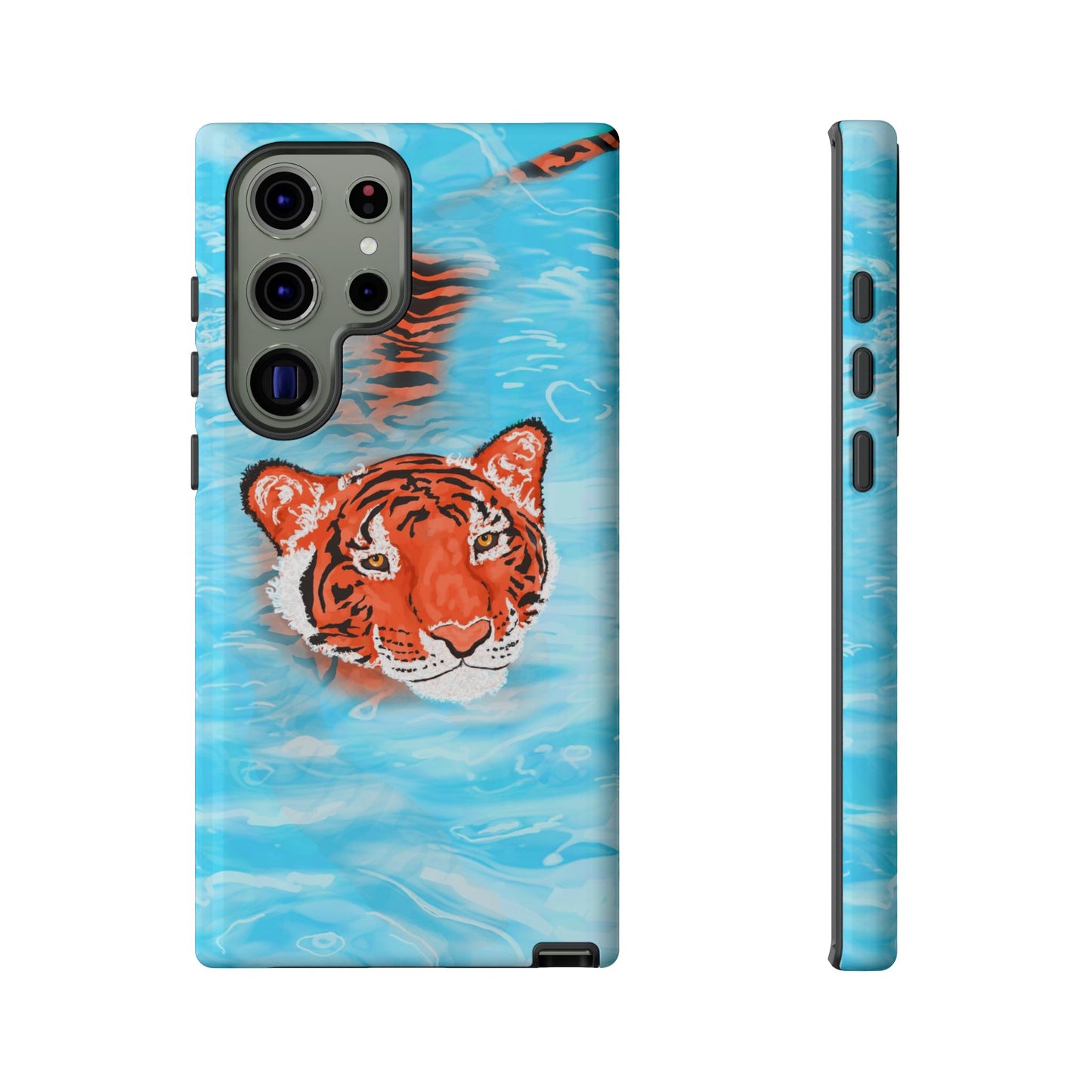 Vibrant Tiger Phone Case, Wildlife Lover Gift, Phone Accessories, Animal Print Case, Summer Vibe, Cool Phone Cover