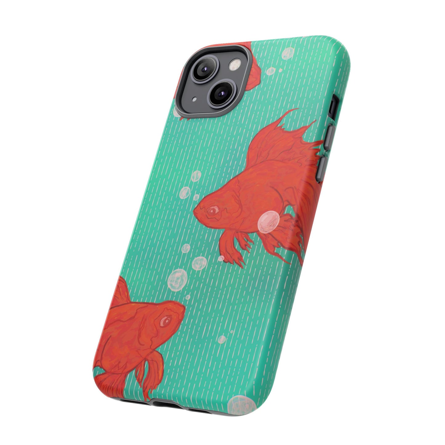 Vibrant Goldfish Phone Case, Colorful iPhone Cover, Ocean Vibe Accessory, Unique Gift for Fish Lovers, Cute Phone Cases