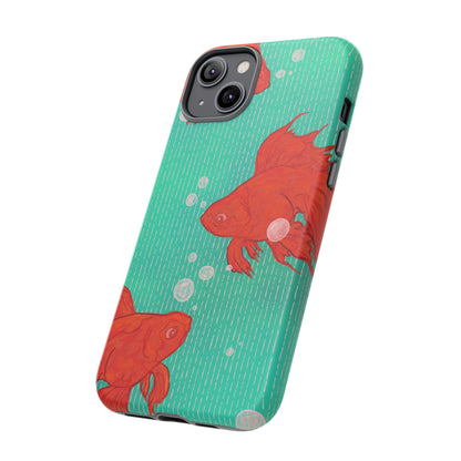 Vibrant Goldfish Phone Case, Colorful iPhone Cover, Ocean Vibe Accessory, Unique Gift for Fish Lovers, Cute Phone Cases